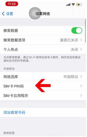 蜀山苹果14维修网分享如何给iPhone14的SIM卡设置密码 