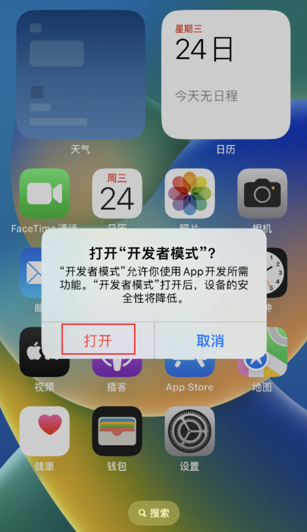 蜀山苹果手机维修分享如何打开开发者模式 